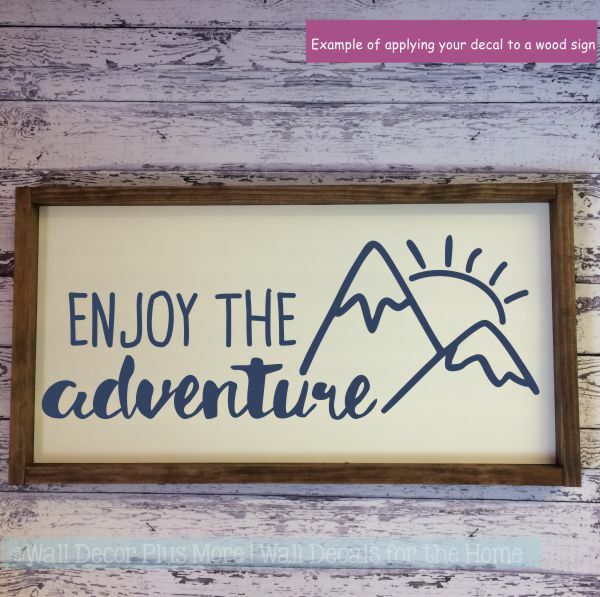Camper Vinyl Art Stickers Enjoy The Adventure Sunrise Motorhome Decal Stickers