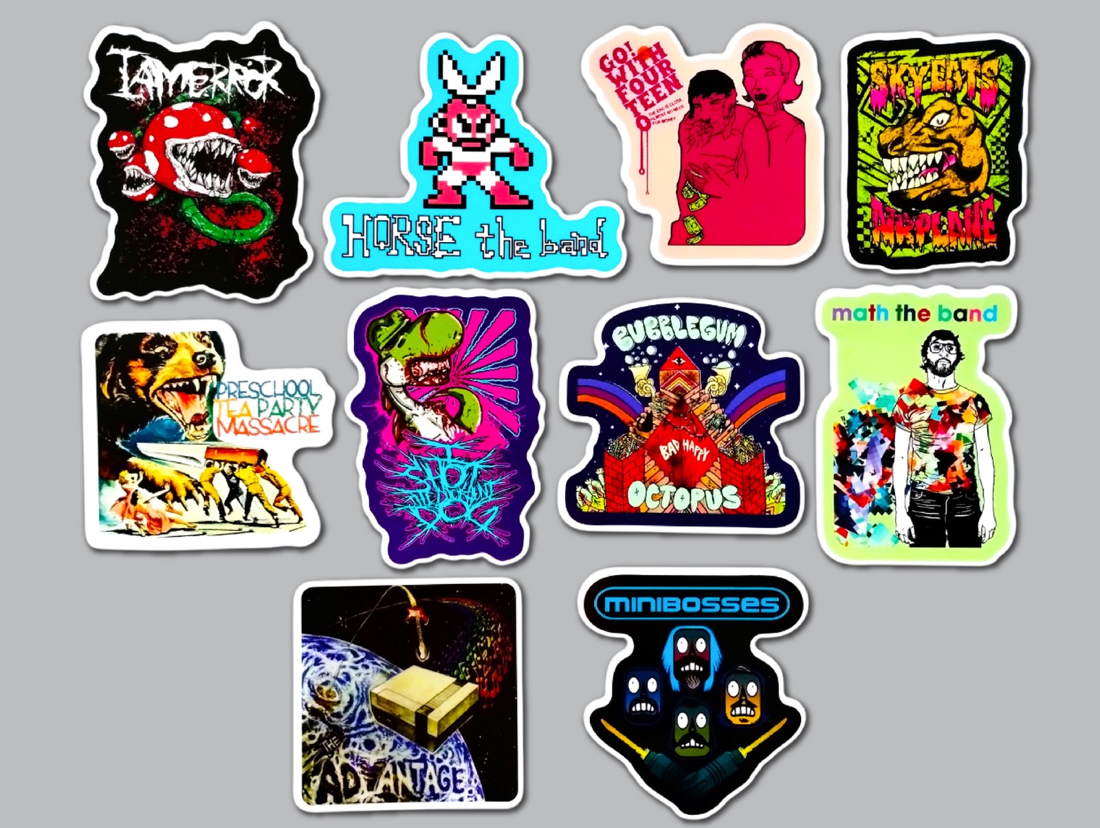 Nintendocore Vinyl Sticker Lot (10 Pack) grindcore cybergrind death metal punk
