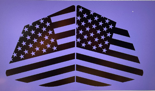 Pair of American flag quarter panel window decals 2021 or 2022 Nissan Rogue