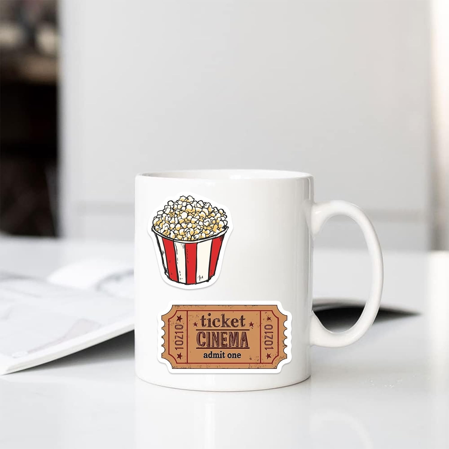 50PCS Movie Night Stickers Retro Cinema Vinyl Decals for Phone Laptop