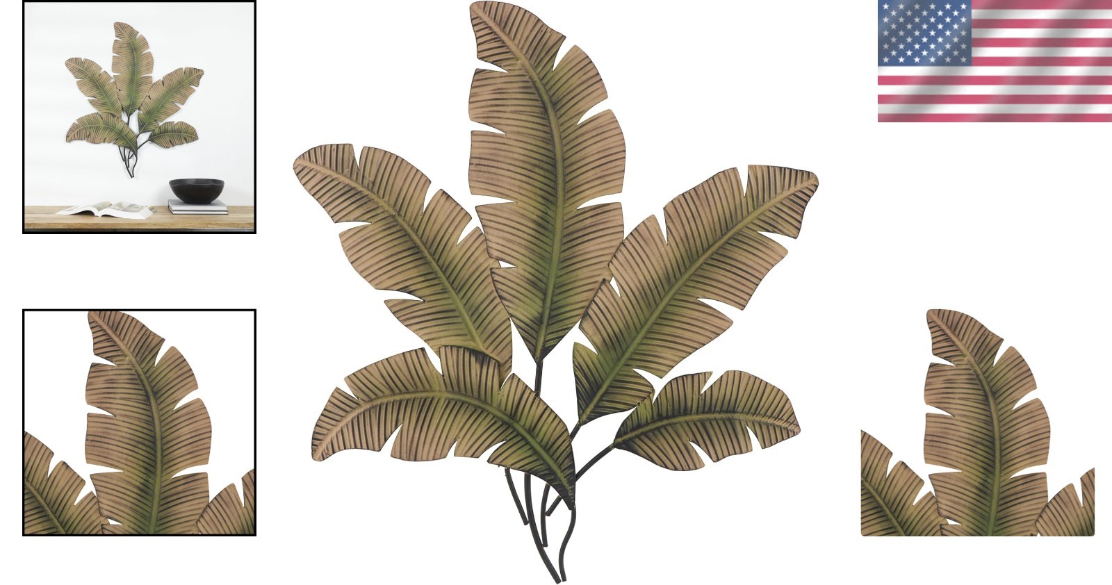 Stunning 35×34” Rustic Iron Leaf Wall Art Sculpture for Elegant Living Spaces