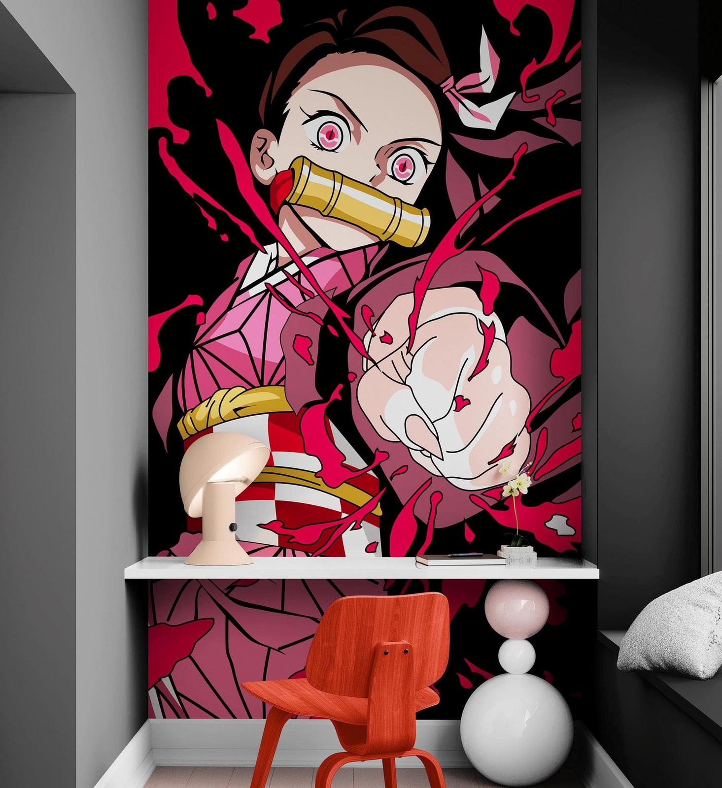 Slayer Gang of Demons Wallpaper Peel and Stick Wall Mural. Nezuko Kamado #A1015