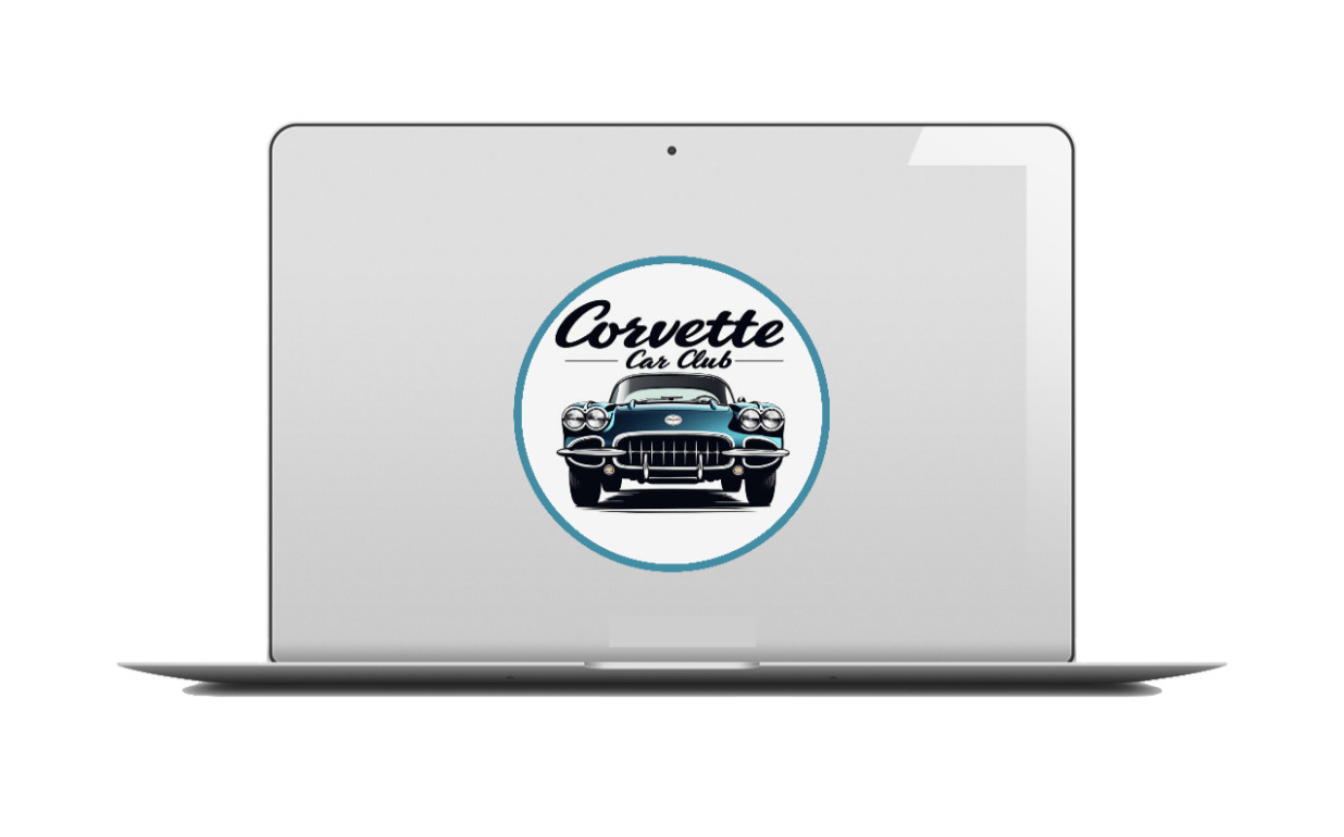 Car Classics "Corvette Club" – 4" Vinyl Decal Sticker Handcrafted Car Truck 2025