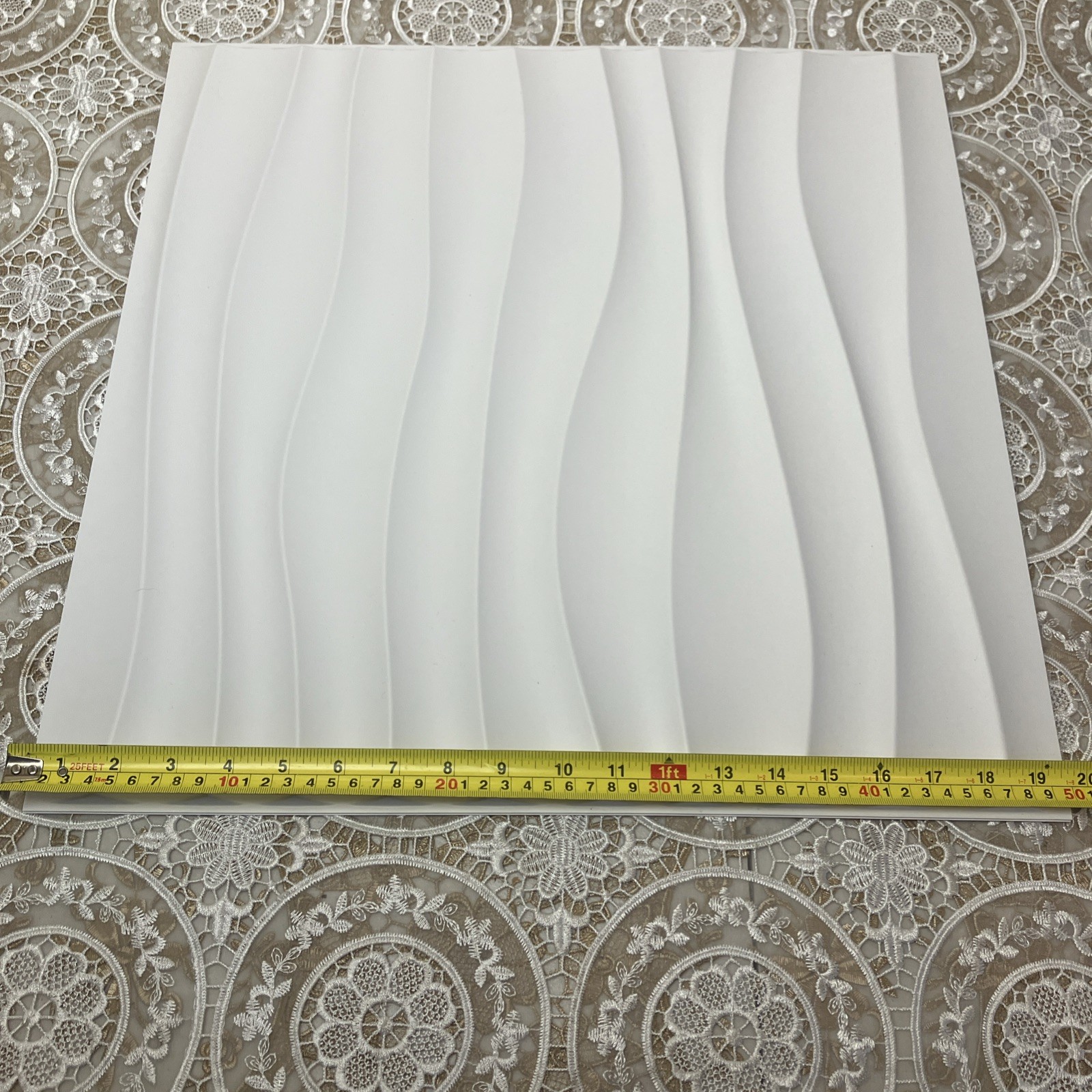 3D PVC Wall Panels 47+1 Pack (READ) Wave Design 19.7"X19.7" Interior Wall Panel
