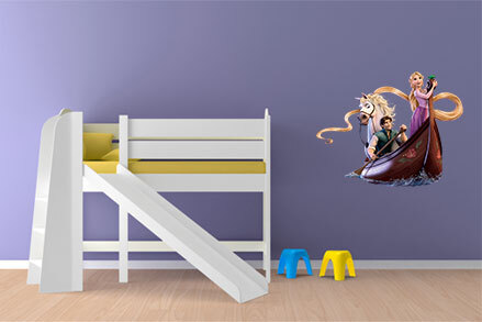 Prince And Princess Rapunzel Wall Art Bedroom Nursery Colour Vinyl Sticker Decal
