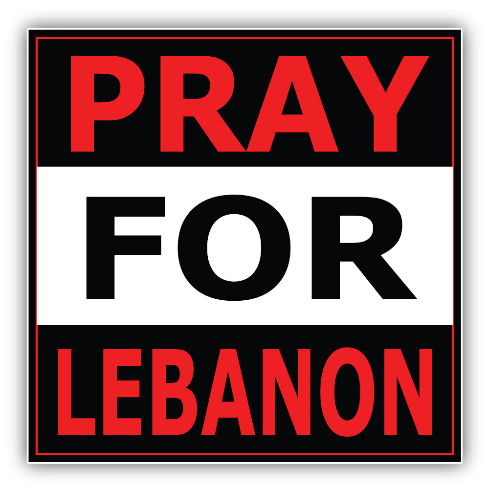 Pray For Lebanon Vinyl Sticker Decal
