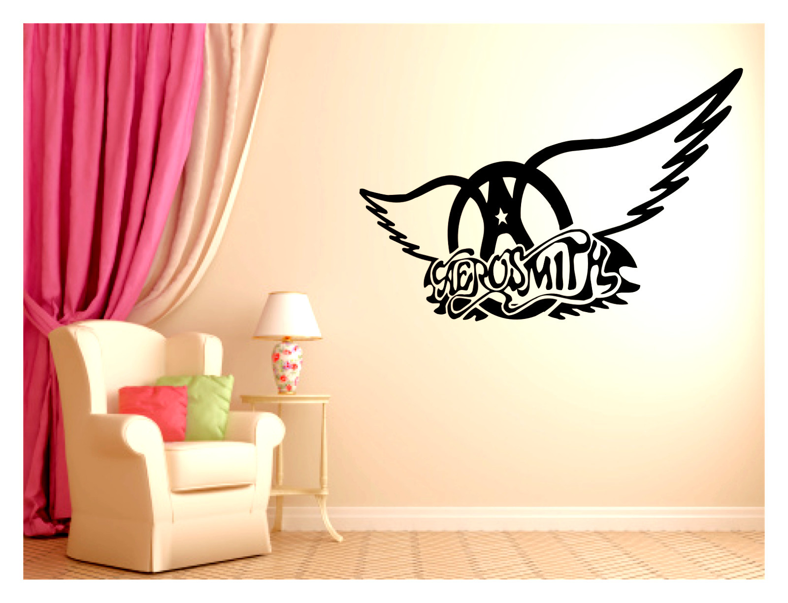 AEROSMITH LOGO #2 vinyl wall art sticker decal 33×22" Your Choice Of color