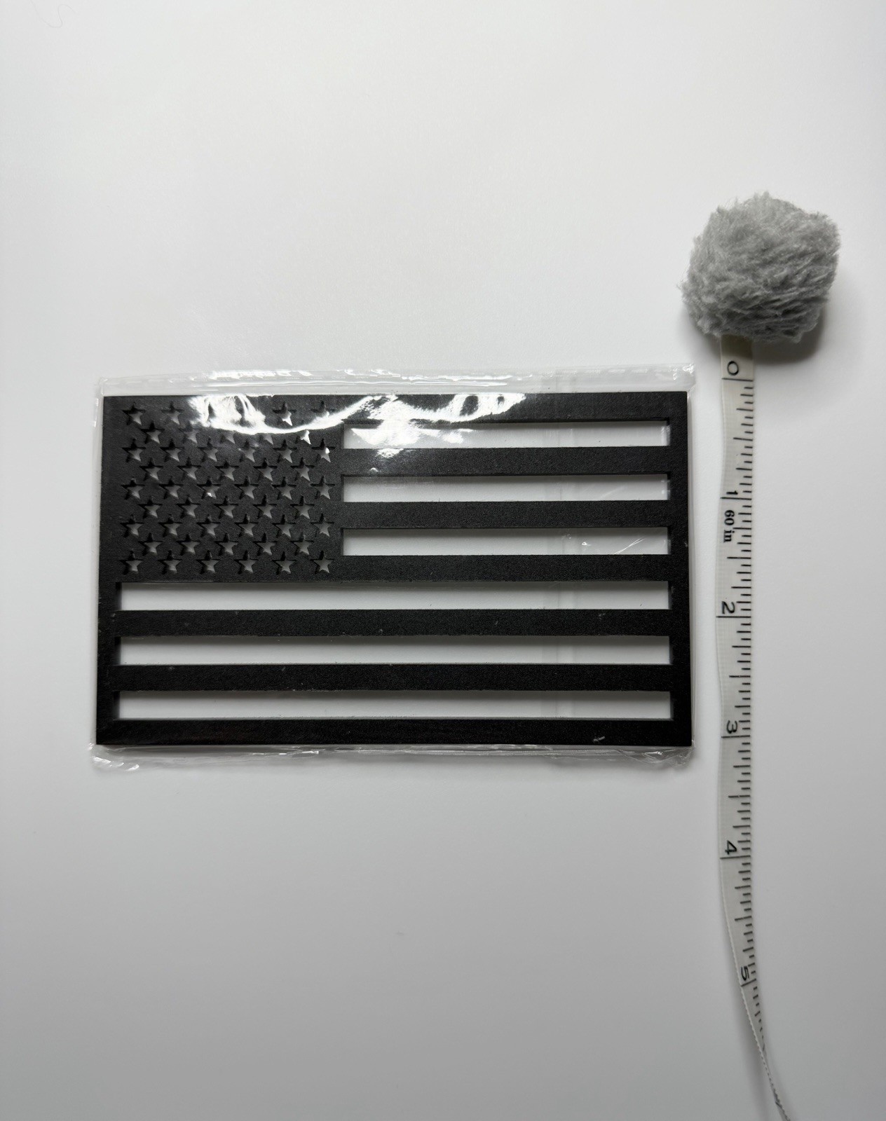 American Flag Sticker, 4mm Thickness Acrylic Cut-Out Matte Black Stickers Decal