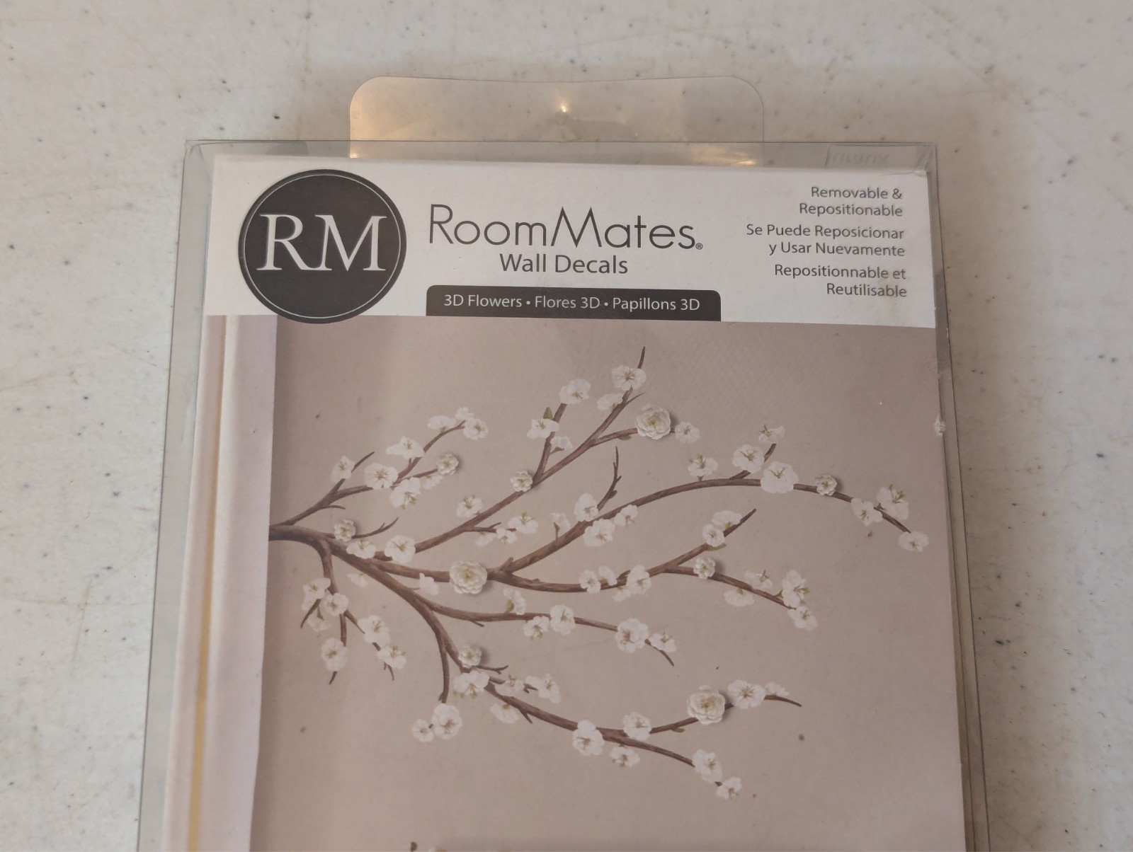 RoomMates Tree Branches w/3D Flowers Peel and Stick Wall Decals