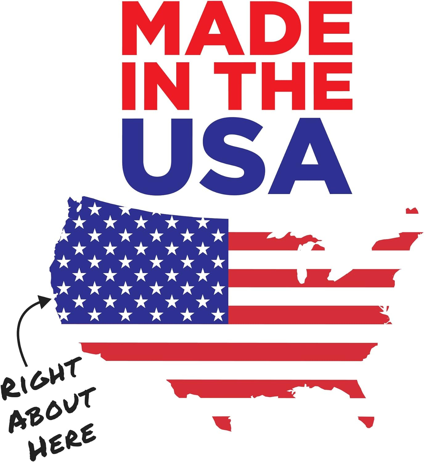 American Flag Decal 5.75X2.7 Inches – Made in the USA – Vinyl Lettering, Patriot