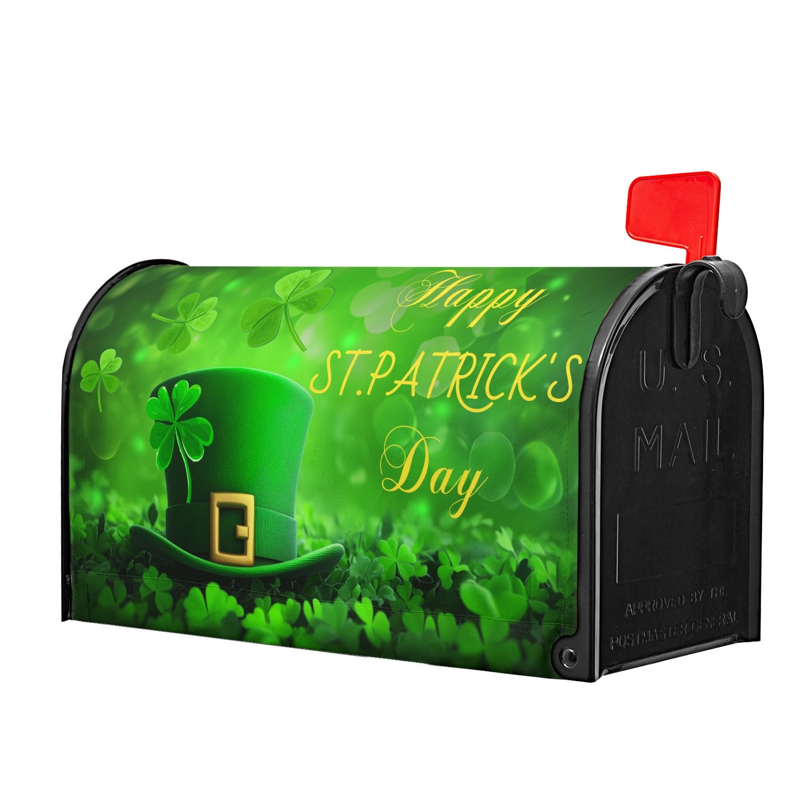 Happy St. Patrick's Day Mailbox Covers Spring Mailbox Wraps Magnetic Standard Si
