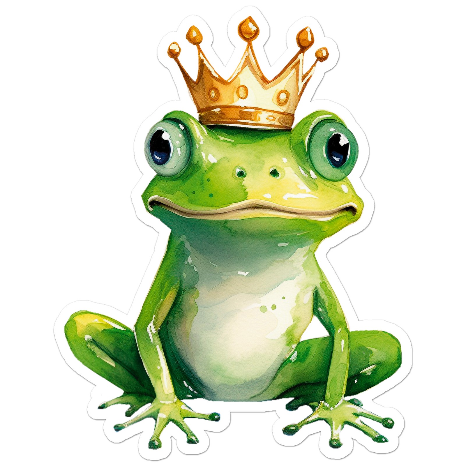 Frog Prince Crown – Vinyl Decal Sticker – Car Window Laptop – ebn12555