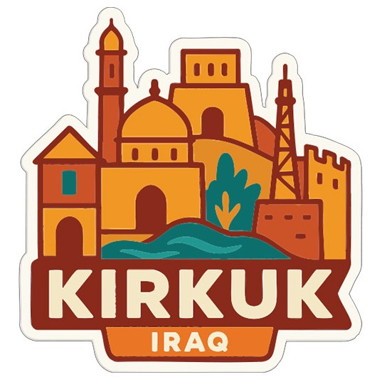 Kirkuk Iraq Sticker Decal Vinyl Die-Cut City Skyline Landmark Design