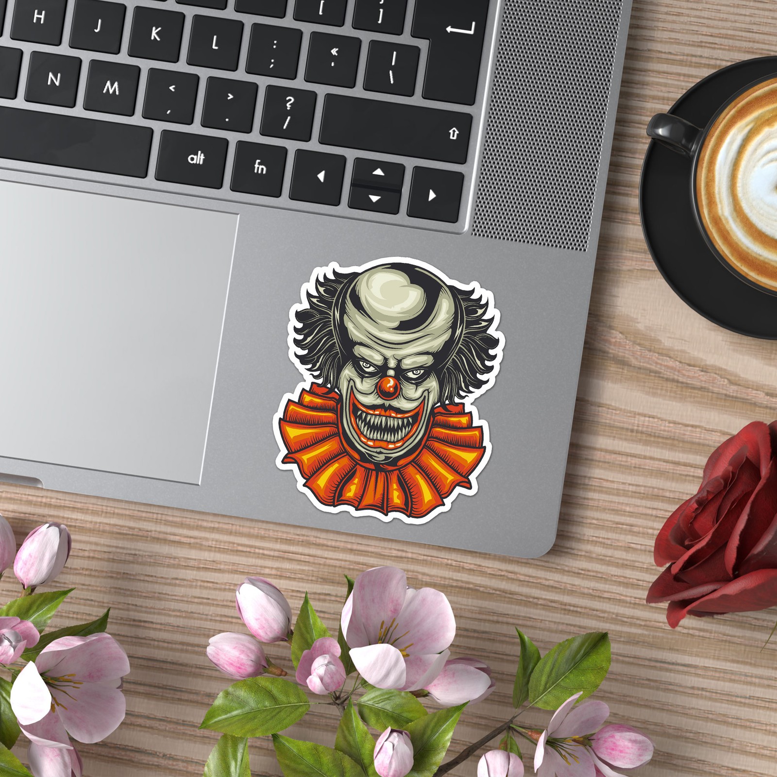 Scary Evil Clown – Vinyl Decal Sticker – Car Window Laptop – ebn11431