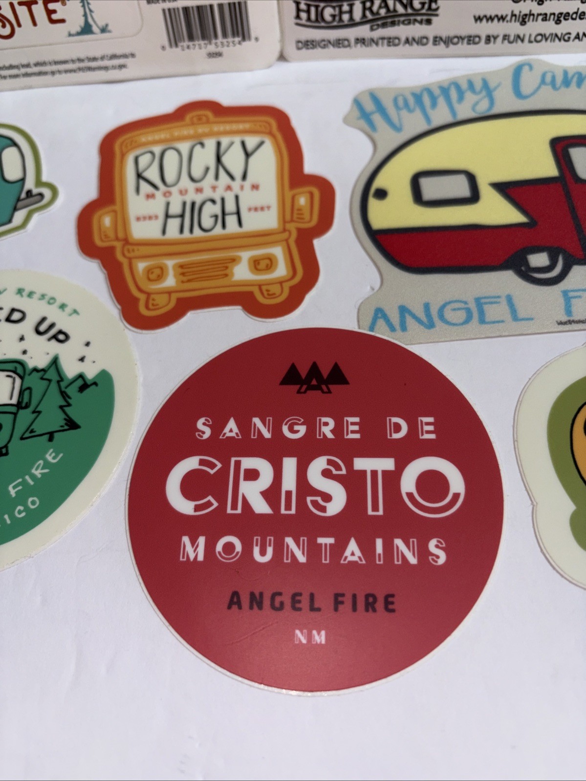 Travel Sticker Lot Of 8 New Mexico Angel Fire Camping