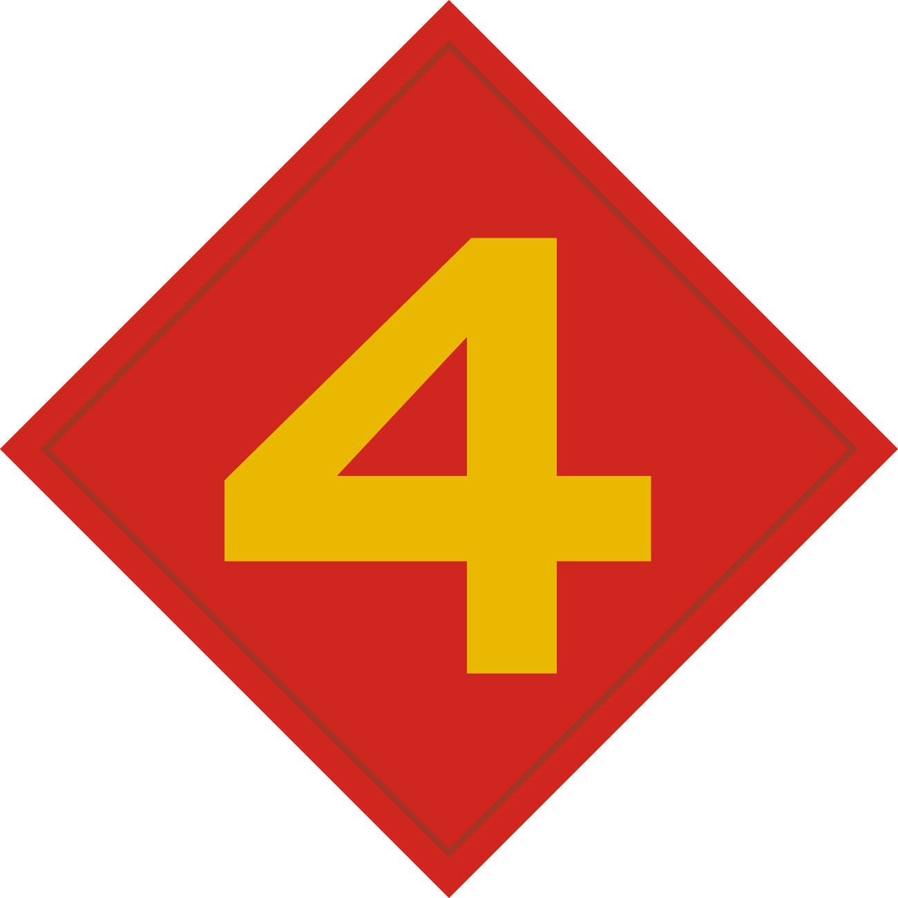 US Marine Corps Badge Sticker HQ Battalion 4th Marine Division Fighting Fourth