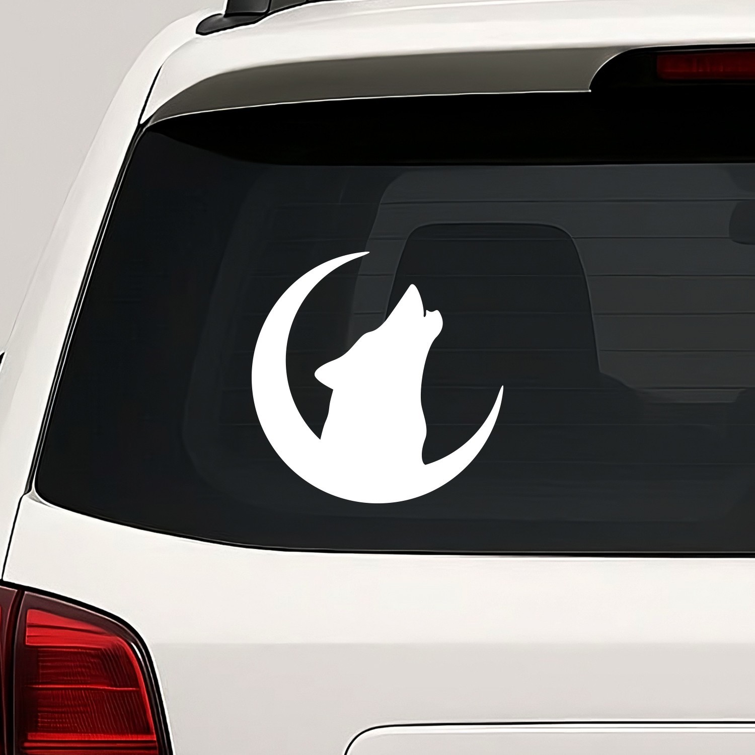 Wolf Howling Vinyl Die Cut Decal Sticker – Moon Animal