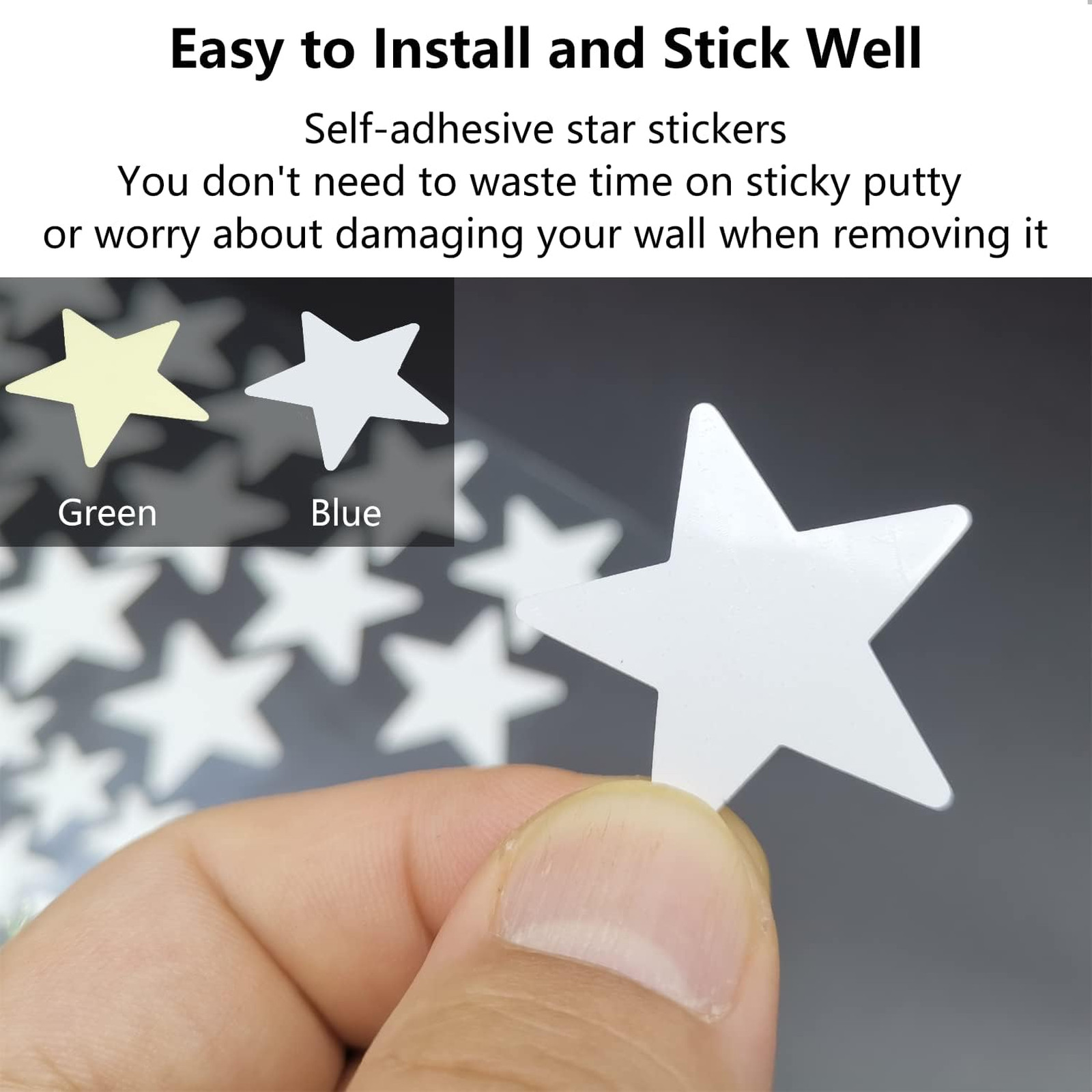 Glow in The Dark Star Stickers Ceiling, Luminous Wall Decals, Kids Room, Nursery