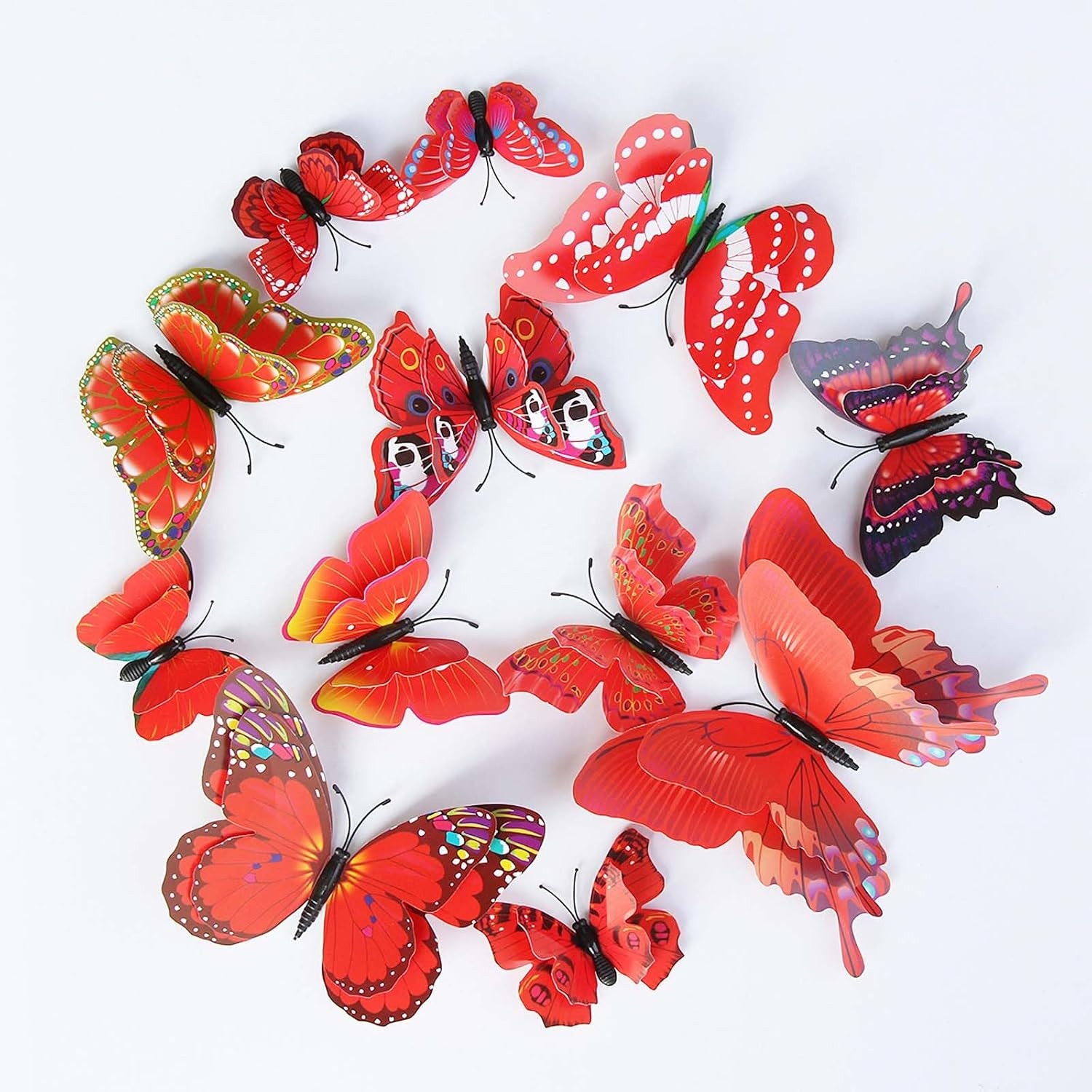 3D Butterfly Wall Decor 24pc Colorful Stickers with Magnets Party Decor