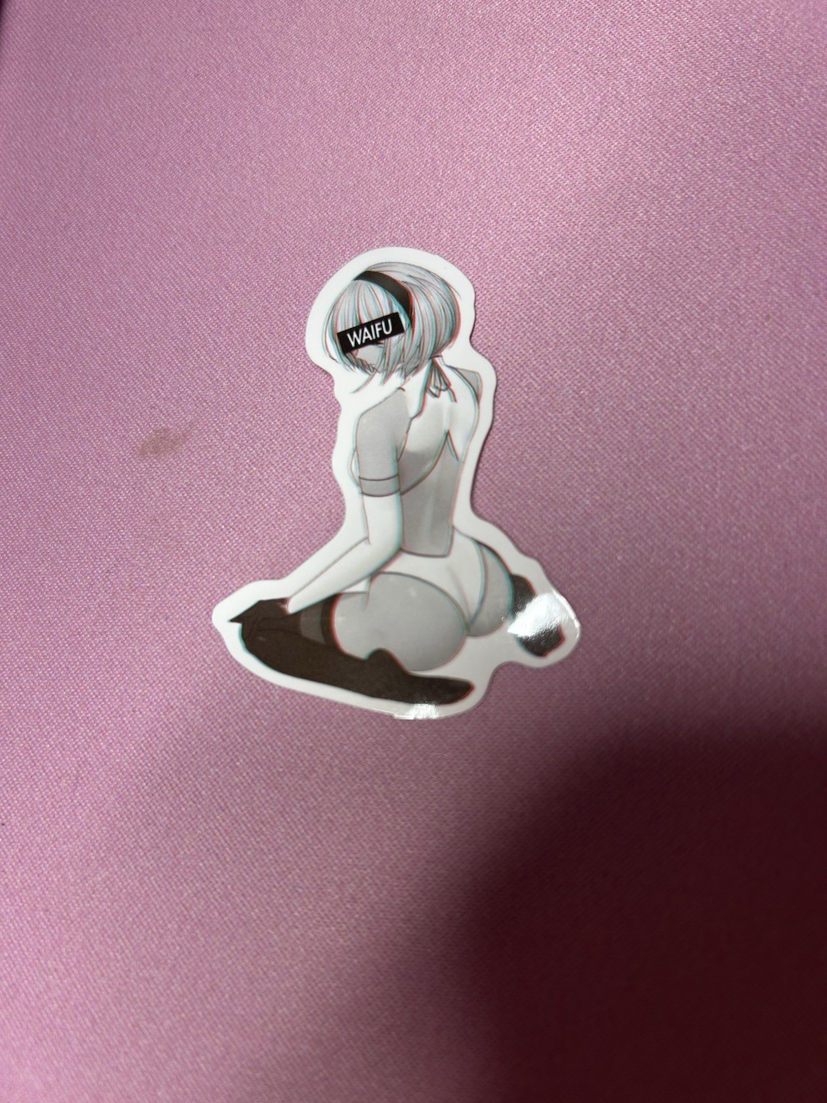 black and white waifu lewd fantasy girls stickers #12
