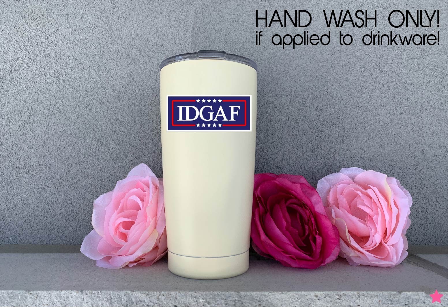 IDGAF Decal Sticker Political Trump MAGA Newsom USA Vote Nobody Independent None