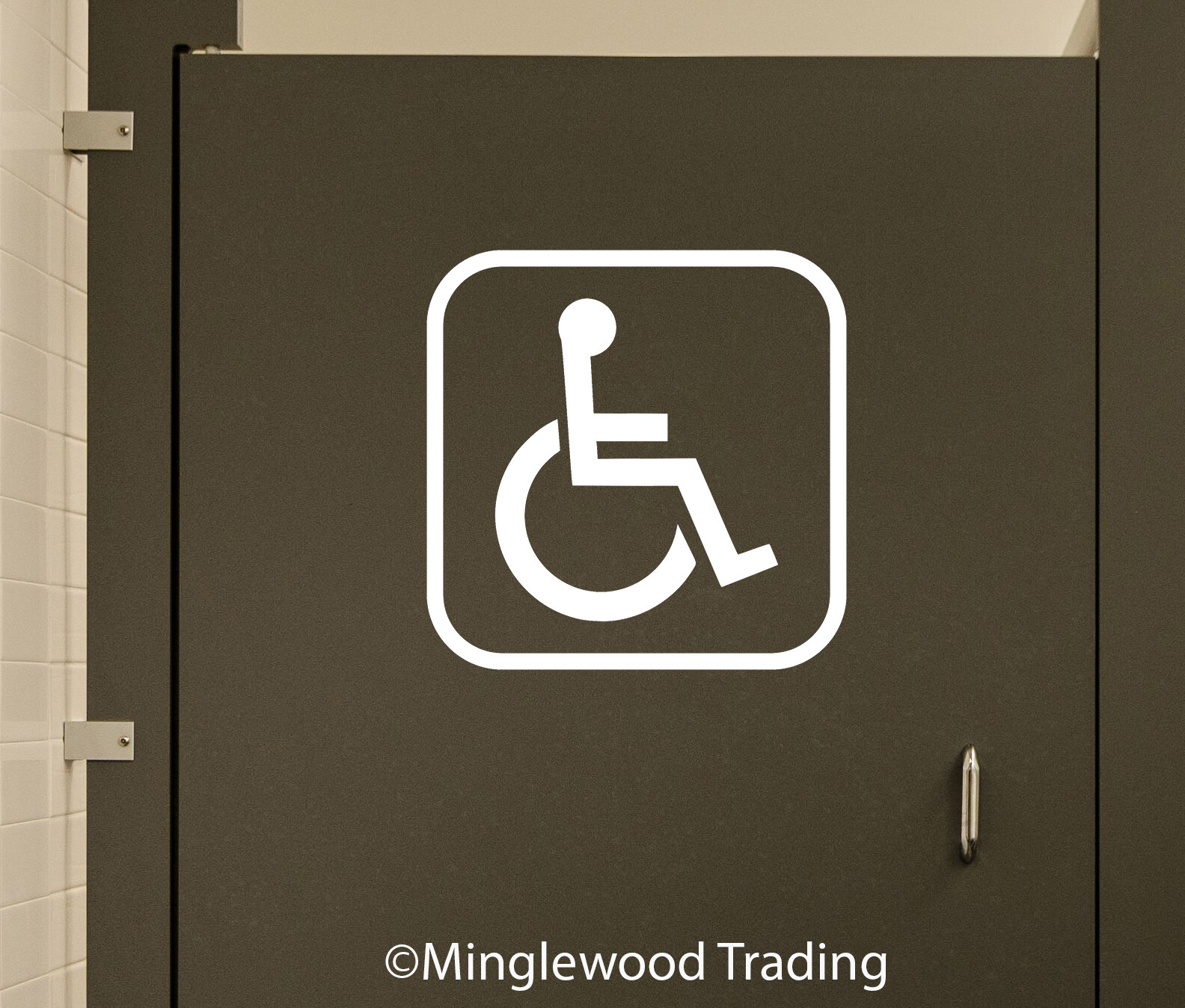 Handicap Accessible Bathroom Door Sign Vinyl Sticker – Wheelchair ADA – Die Cut