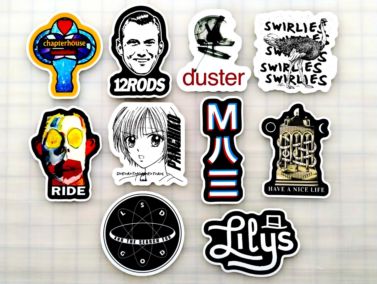 Shoegaze / Drone / Post-Rock / Experimental Vinyl Sticker Lot (10 Pack) SET 2
