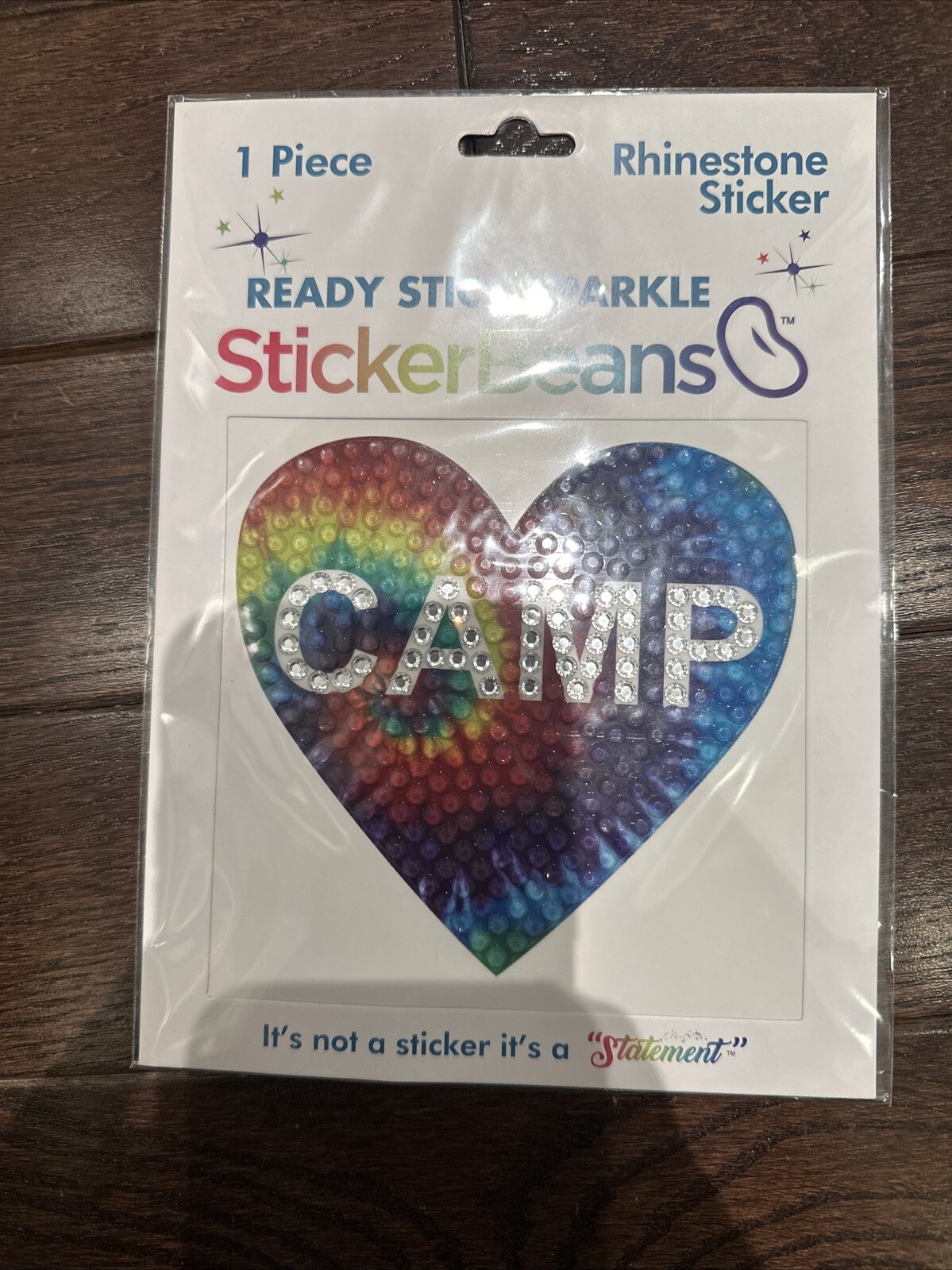 NEW StickerBeans Large Tie Dye Camp 5” Sticker