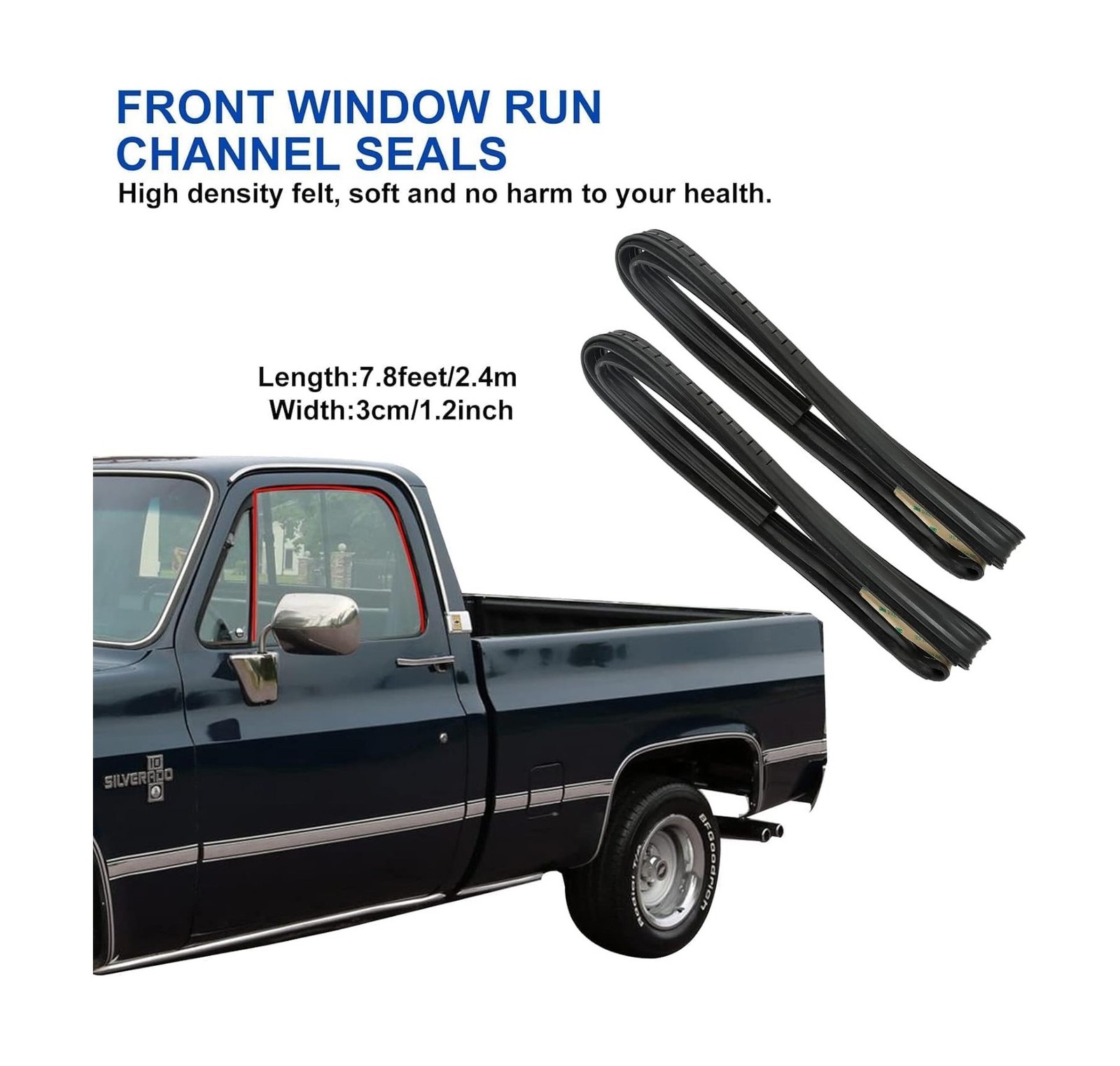 Front Door Window & Vent Glass Weatherstrip Seal Kit – 1-Piece Design R