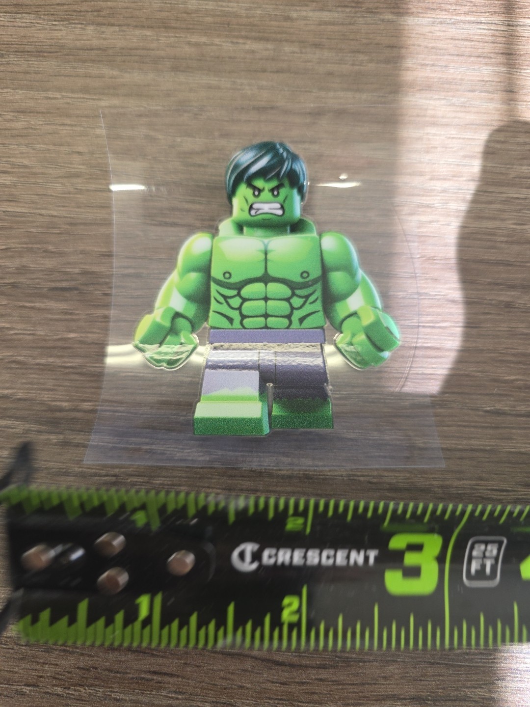 Lego Hulk Figurine UVDTF Decal Made In USA Waterproof