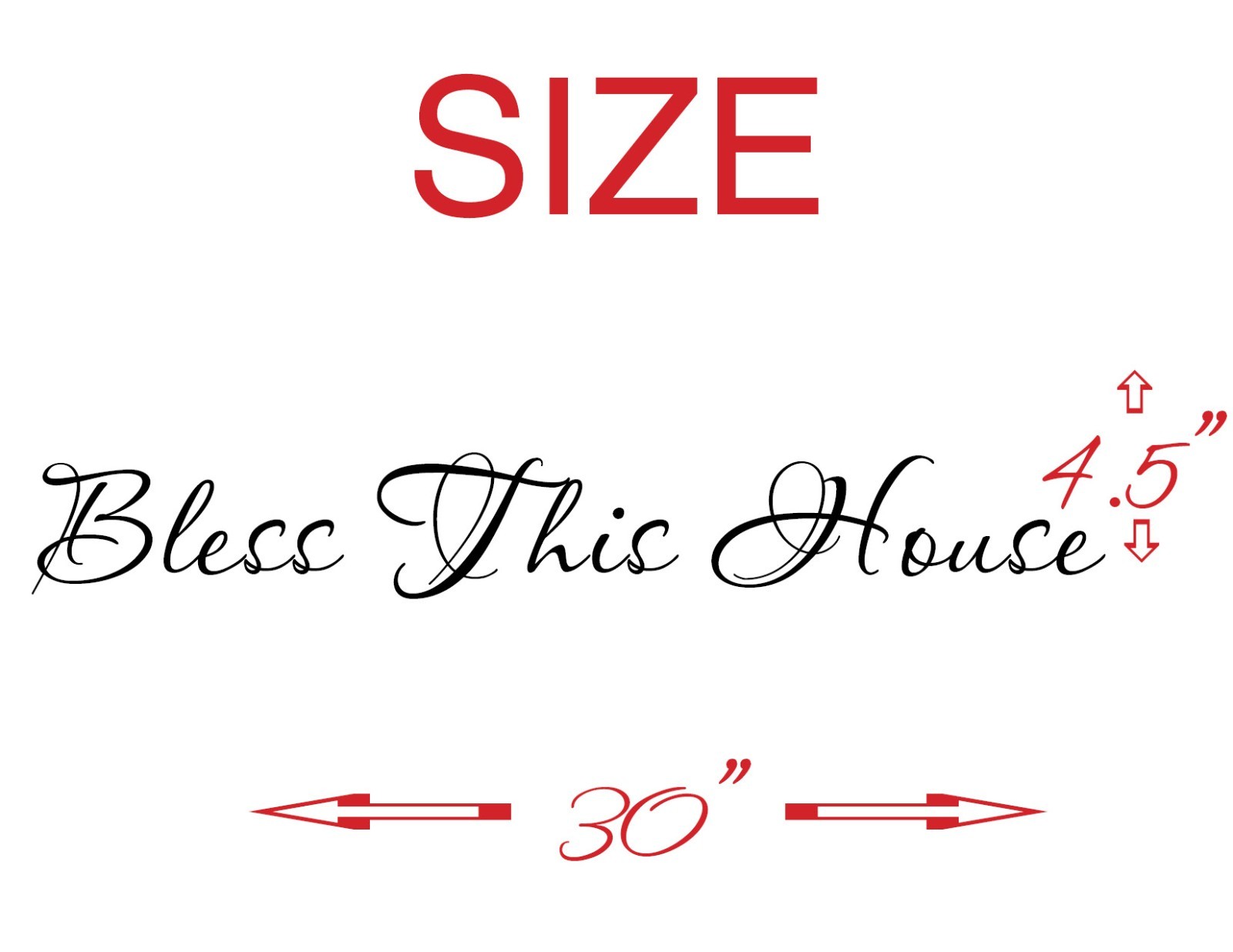 BLESS THIS HOUSE – vinyl wall decal sticker home door quote art FREE SHIPPING!!!