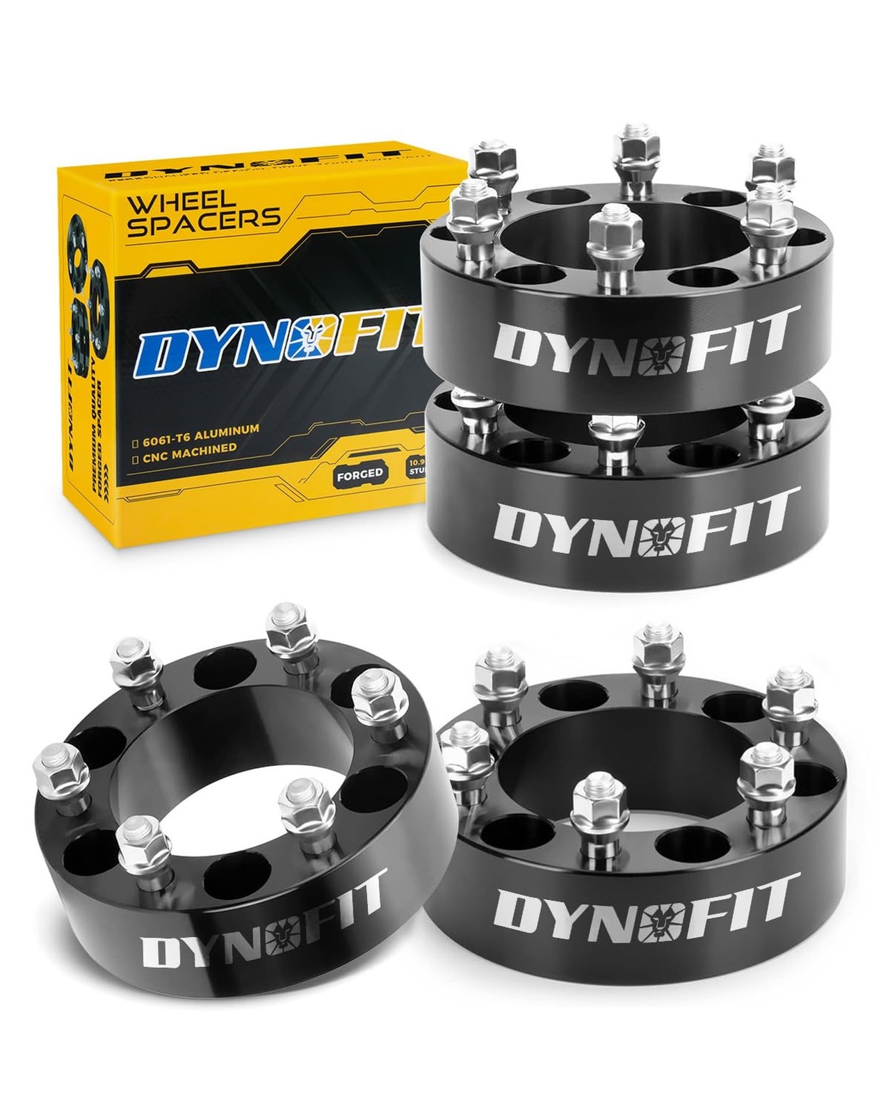 dynofit 6×5.5 Wheel Spacers 2 Inch Compatible with Toyota Tacoma, 4Runner, FJ…
