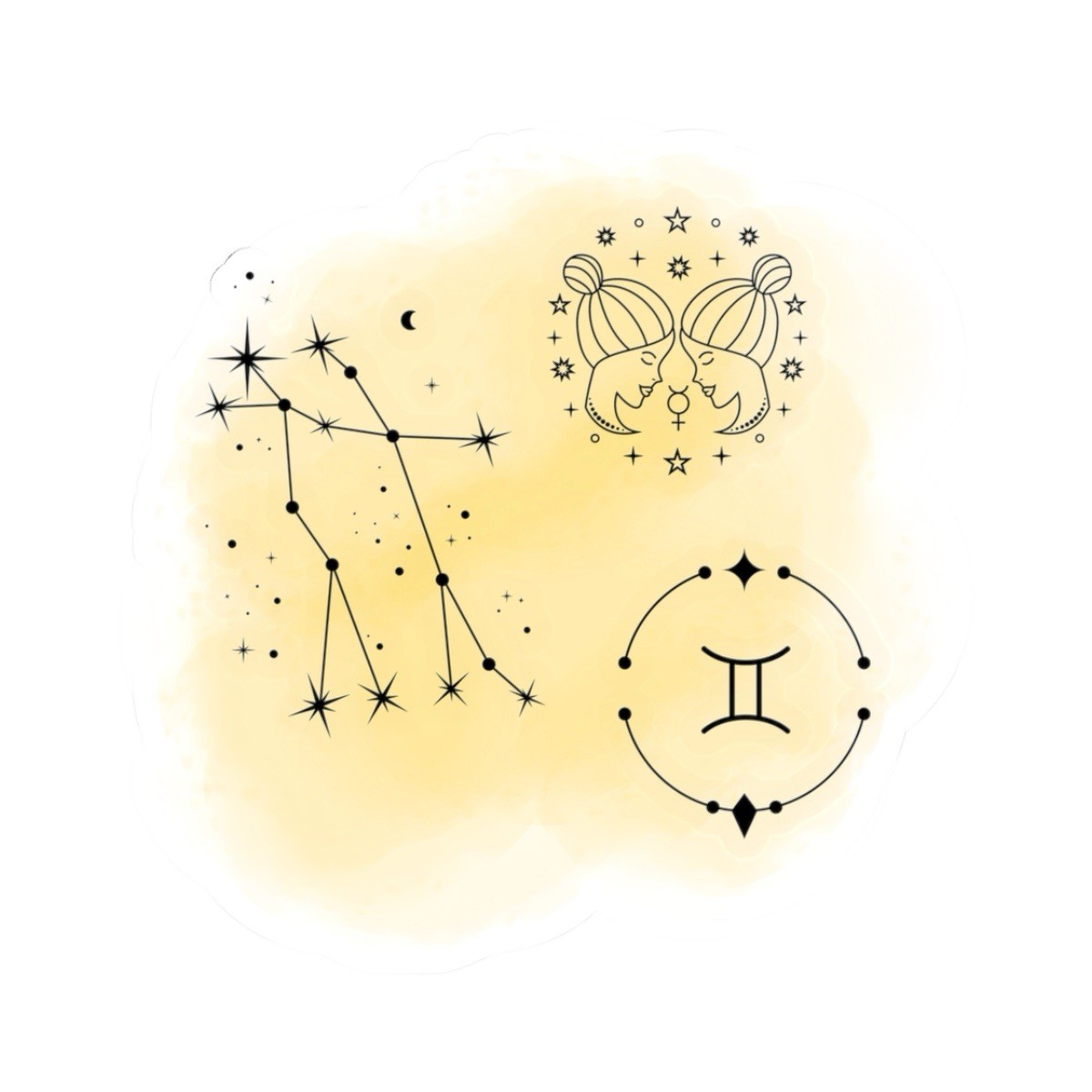 Zodiac Stickers | Perfect for Laptop Water Bottle Phone Case Notebook | 12 Pack