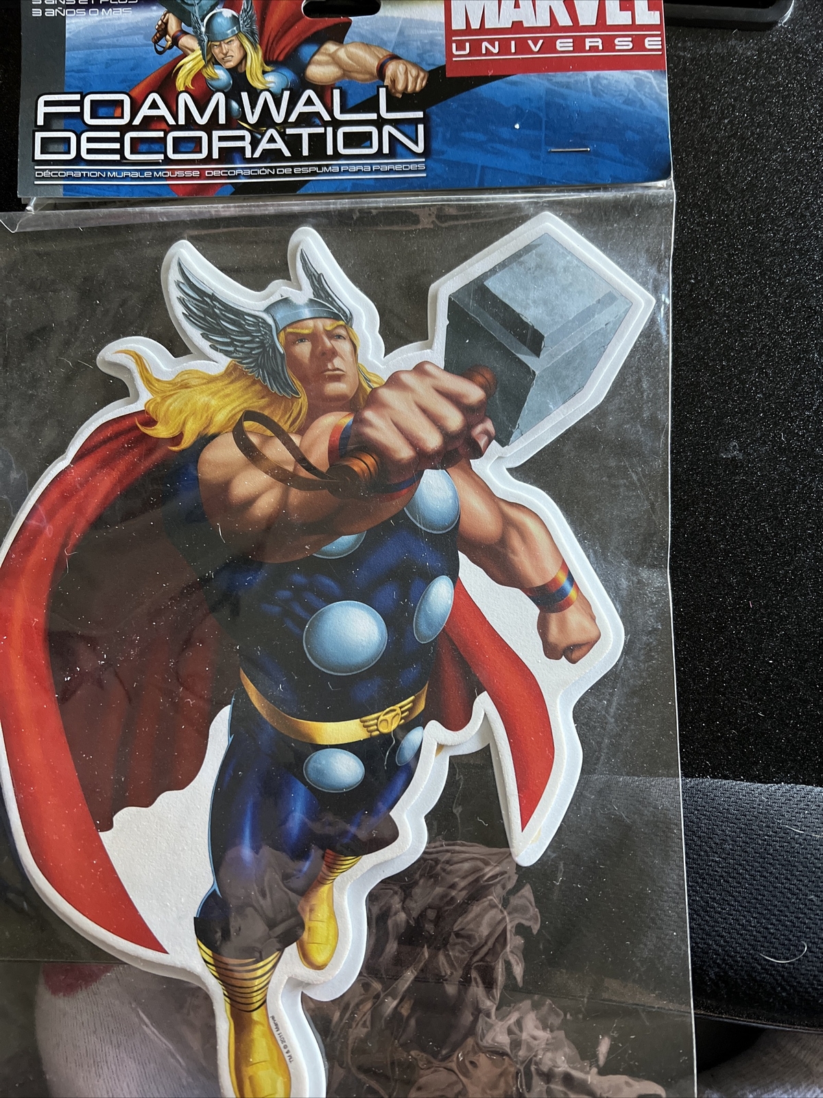 'MARVEL' FOAM WALL DECORATION THOR STICKER 9"3/4×7"1/4 BRAND NEW!!!