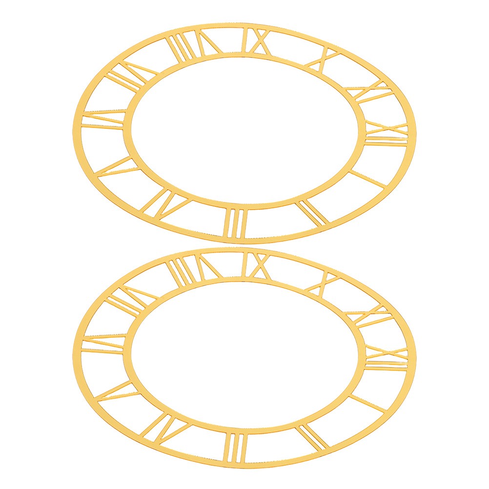 2 Pcs Clock Face Sticker Numbers Self Adhesive Wall Roman Numerals
