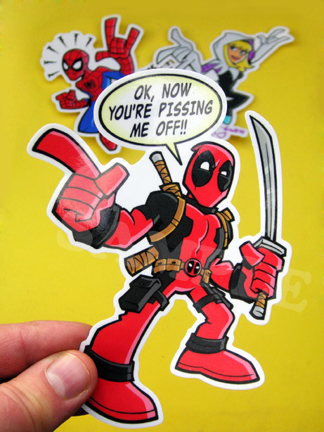 Marvel Vinyl Stickers Spider-Man Venom Deadpool Black Panther Thanos Car Decal