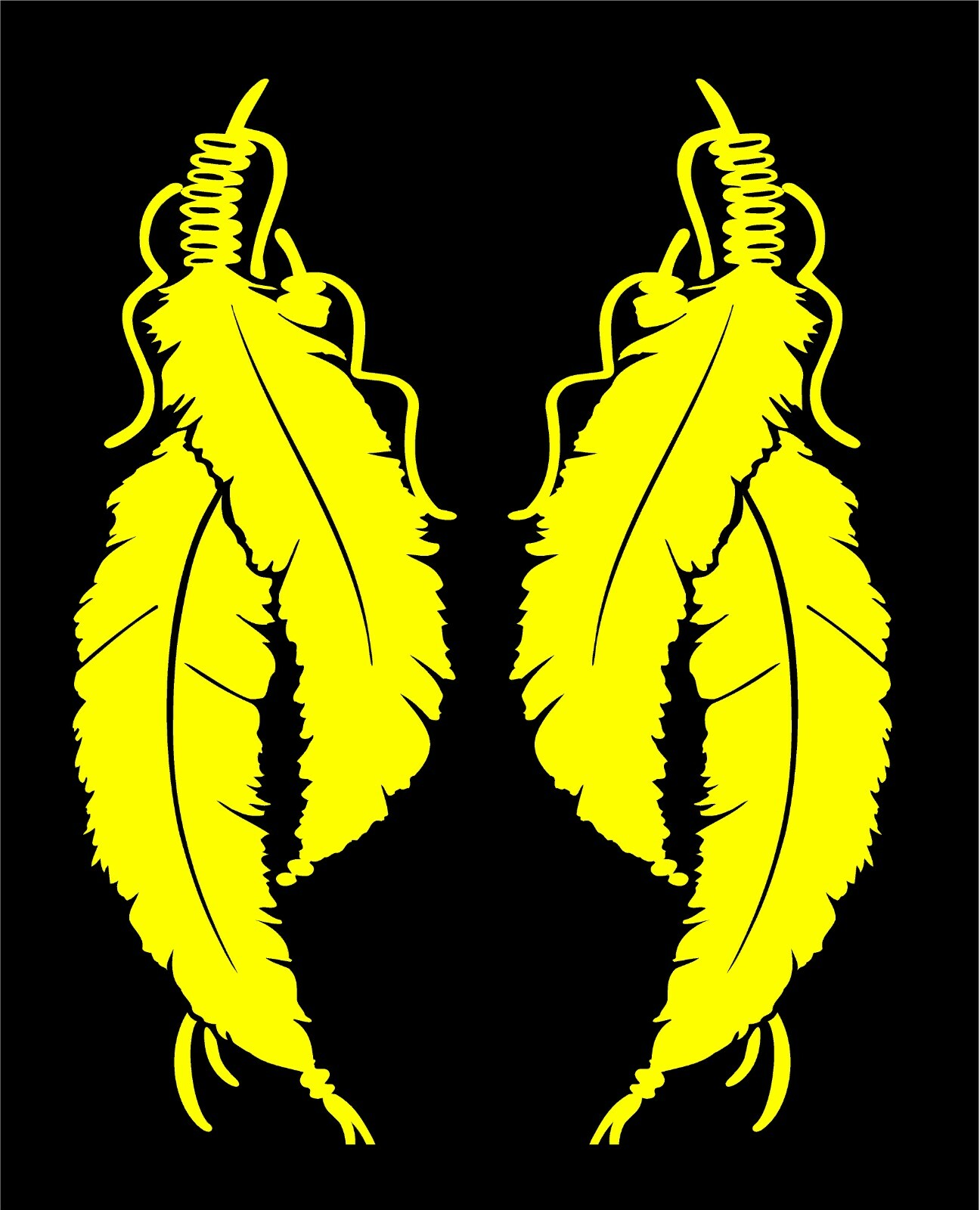 Feathers Decals southwestern Native American style decal window vinyl sticker