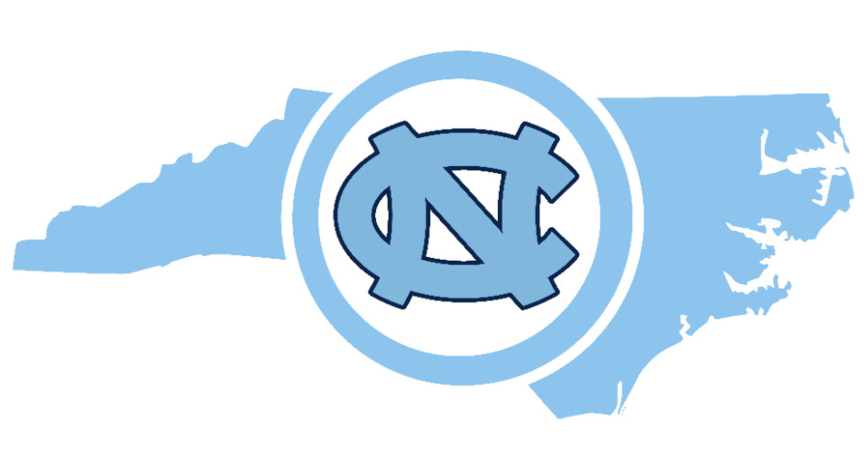 North Carolina – Tar Heel State Vinyl Decal 3"x6.5" Car Window SS Cup Cooler Bar