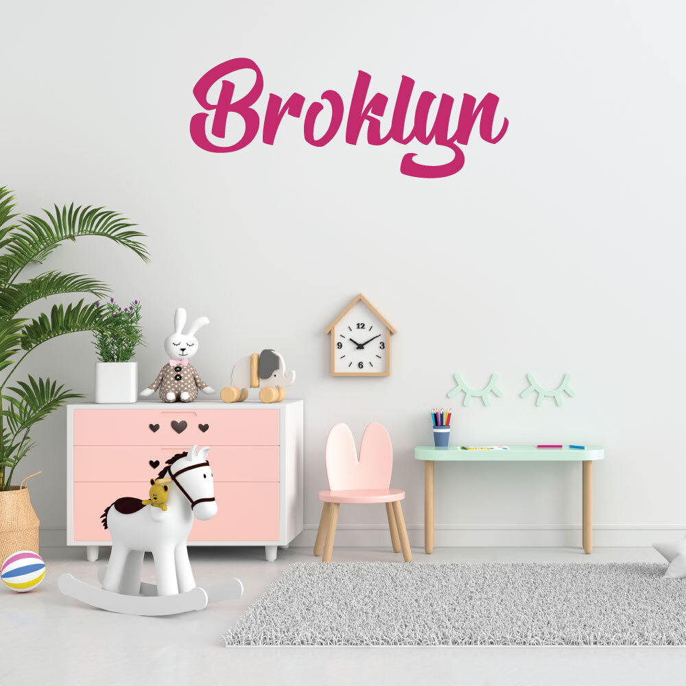 Custom Name Nursery Baby Boy Wall Decal Vinyl Sticker | Bedside Decals