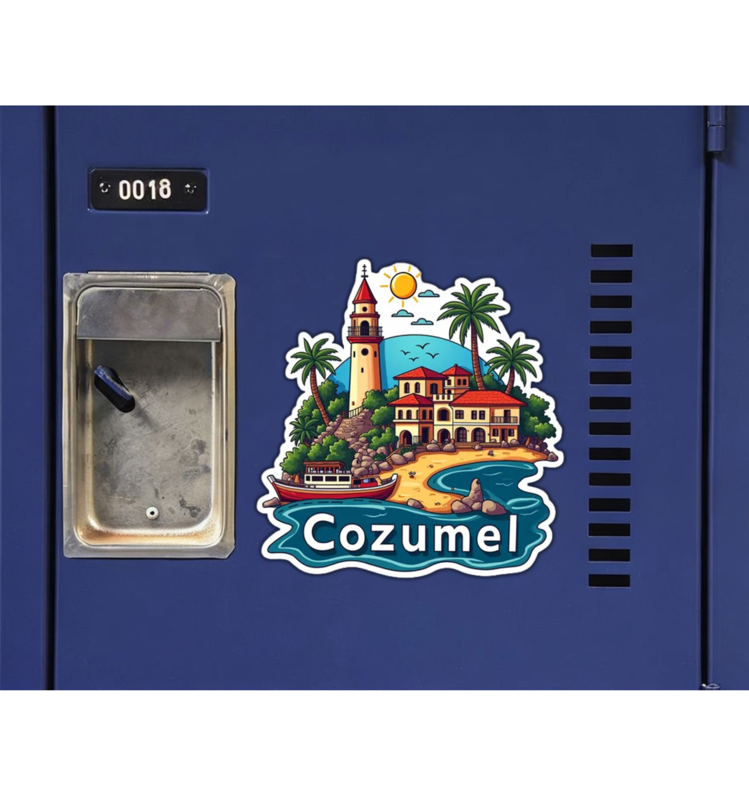 Cozumel Mexico Fridge Magnet or Laptop Sticker