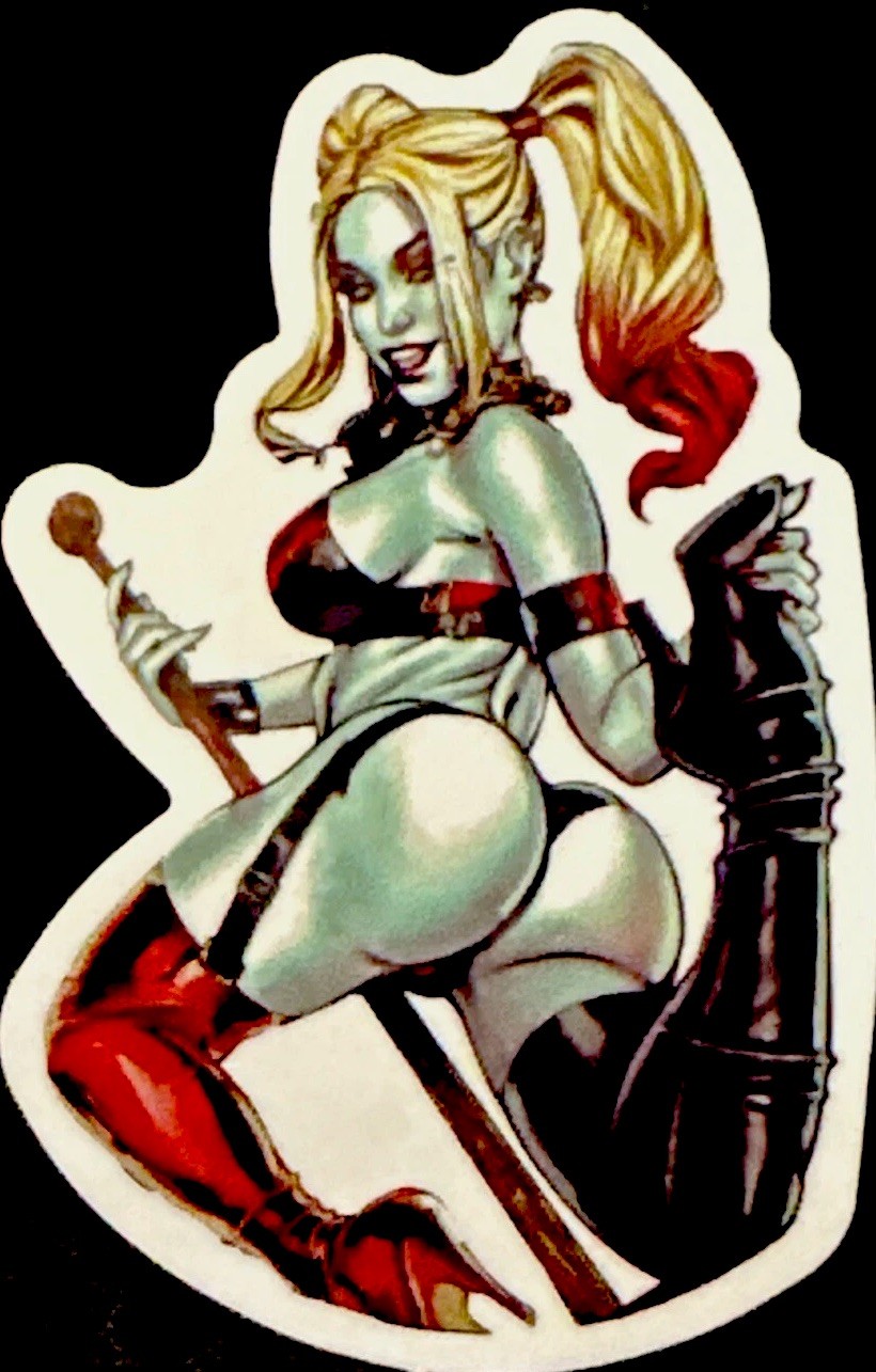 SEXY HARLEY QUINN STICKER✨💋💄❤️‍🔥✨2 3/4” X 1 3/4”✨GLOSSY✨AWESOME✨💫