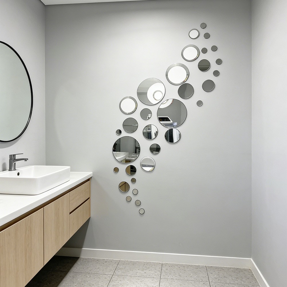 Plastic-Based Circular for acrylic Mirror Wall Sticker for Indoor Surfaces