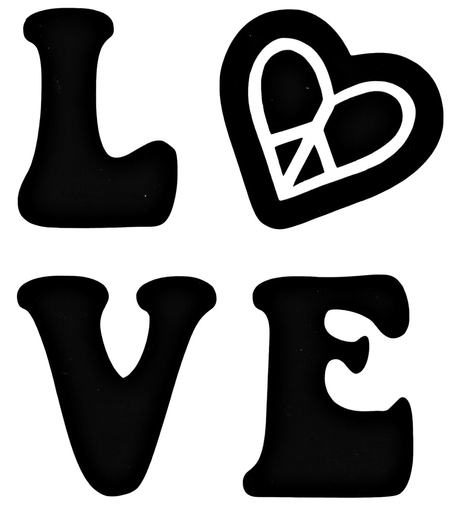 Love Peace Heart Vinyl Decal Sticker 15 colors Car Truck Window Bumper Yeti Cup