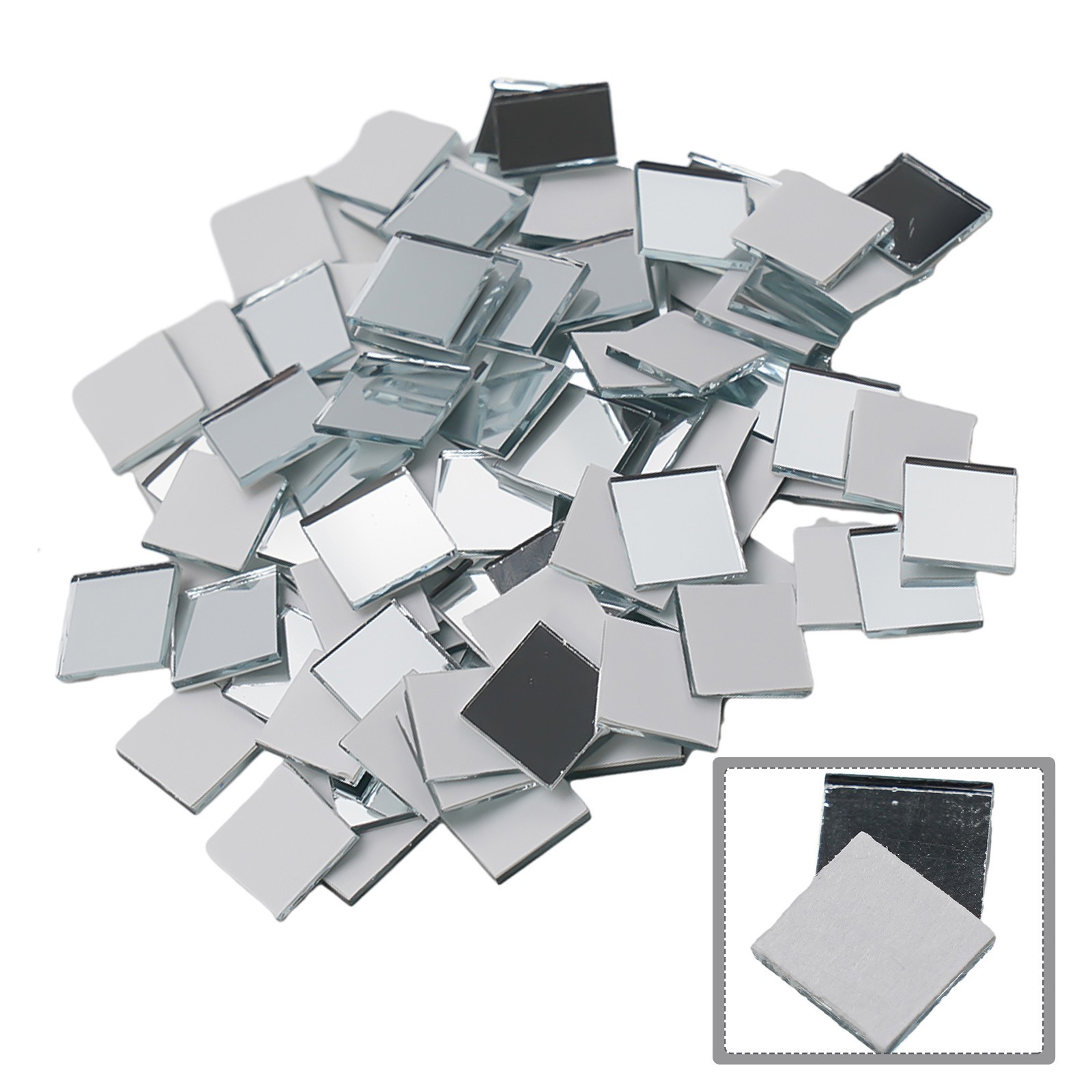 Mirror Stickers Gold Rose Gold Self-adhesive Silver Small Square Tiles
