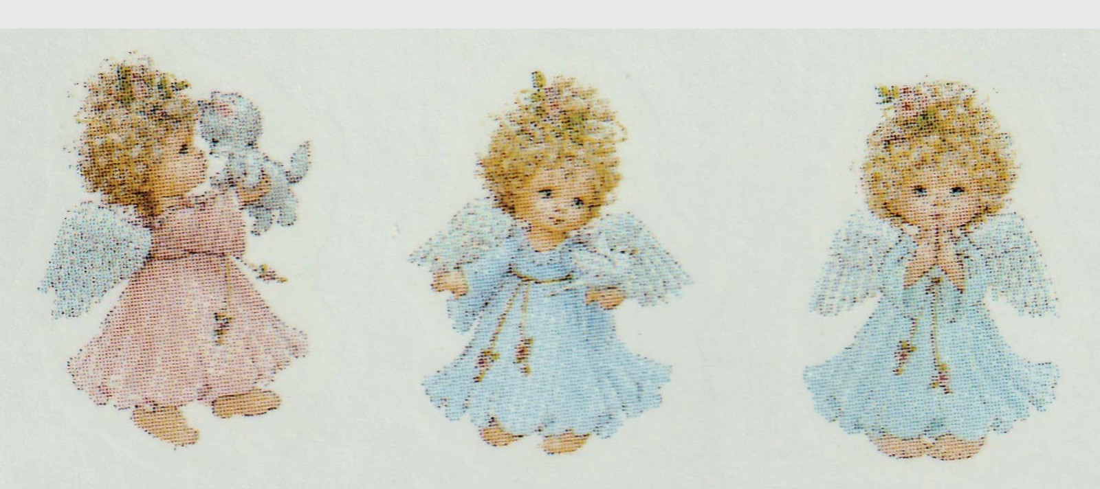 Mini Vintage Angels Ceramic Waterside Decals -12- 5/8" x 1" (3 poses) tiny decor