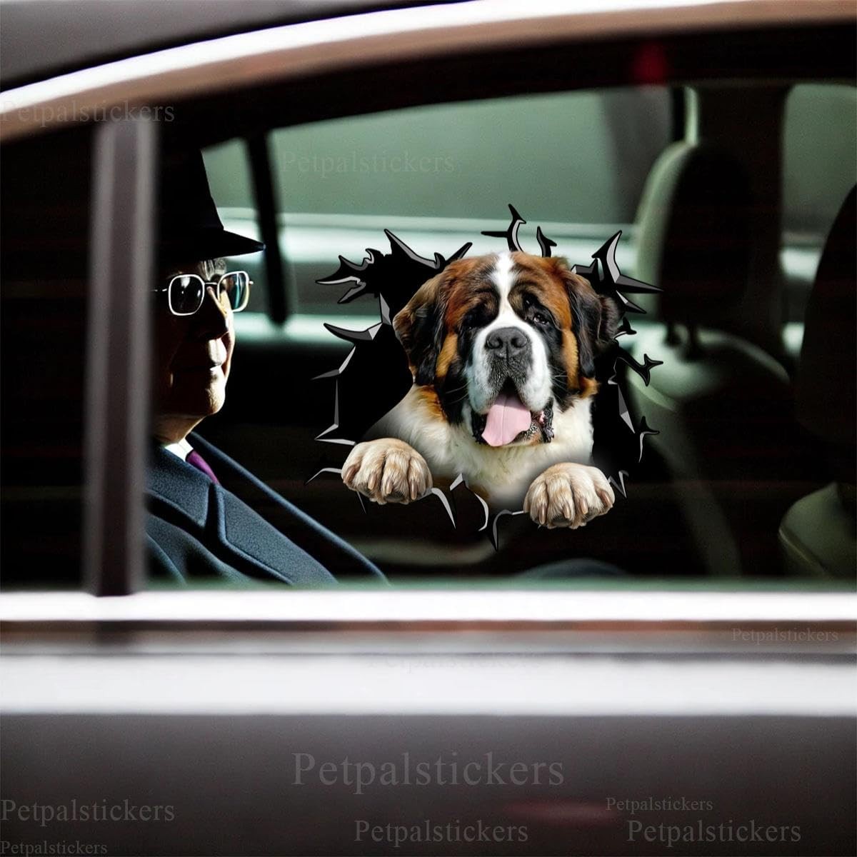Dog Stickers Car Decals for Dog Lovers and St. Bernard Owners