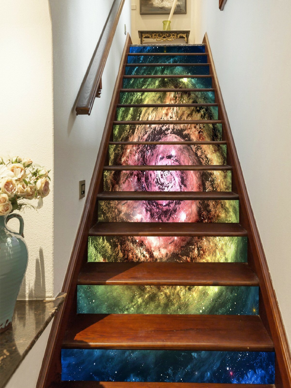 3D Starry Vortex ZHU985 Stair Risers Decoration Photo Mural Vinyl Wallpaper Amy