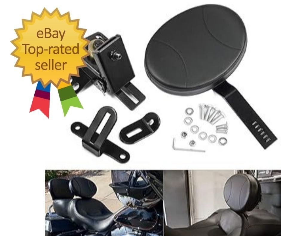 Adjustable Driver Backrest Rider Backrest Plug-In Backrest Compatible for Harley