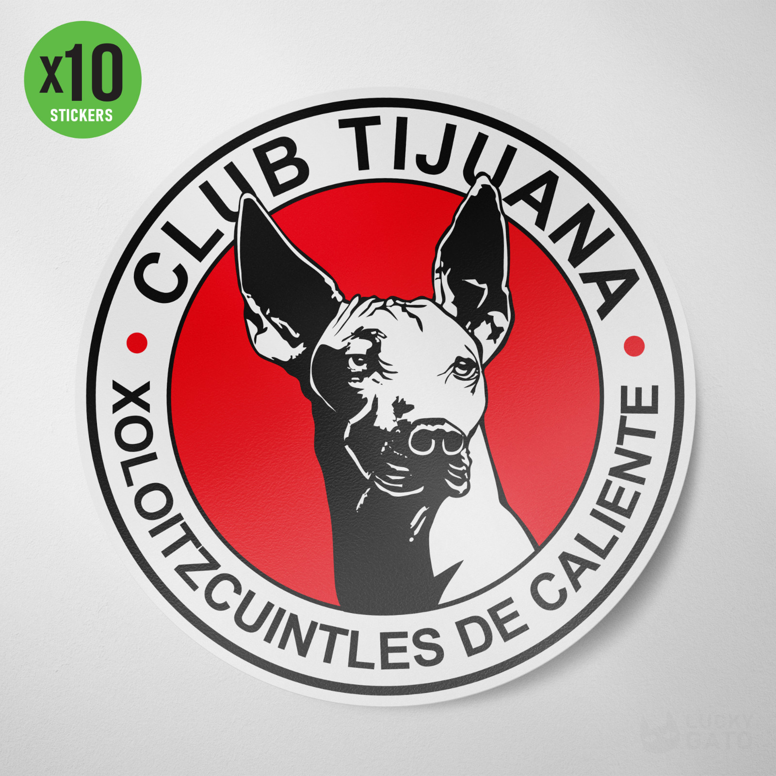 (10) Xolos Tijuana Mexico Vinyl Sticker Decal Calcamonia Soccer Xoloitzcuintles