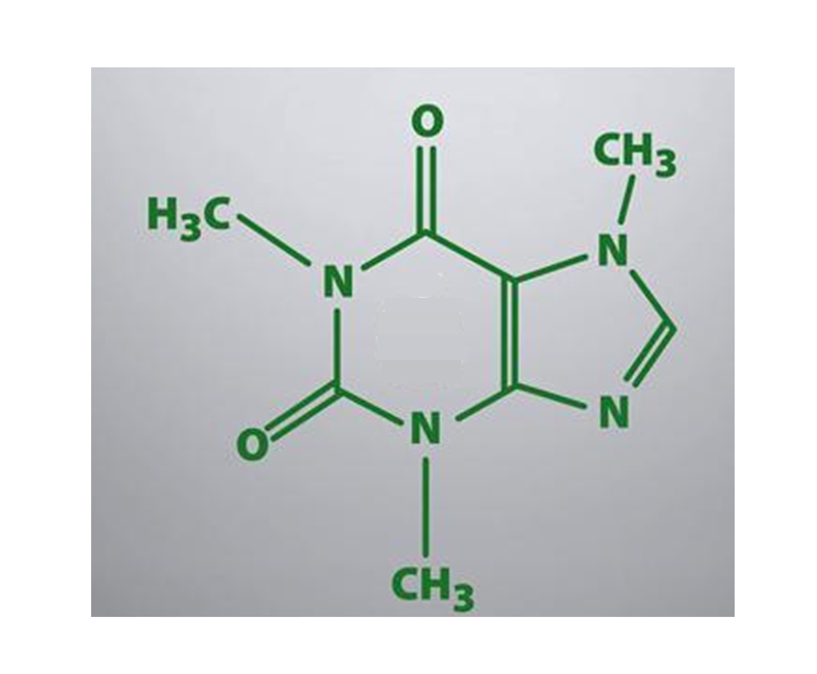 Green Coffee Molecular Structure Decal Vinyl Sticker 8.5 x 8 inches